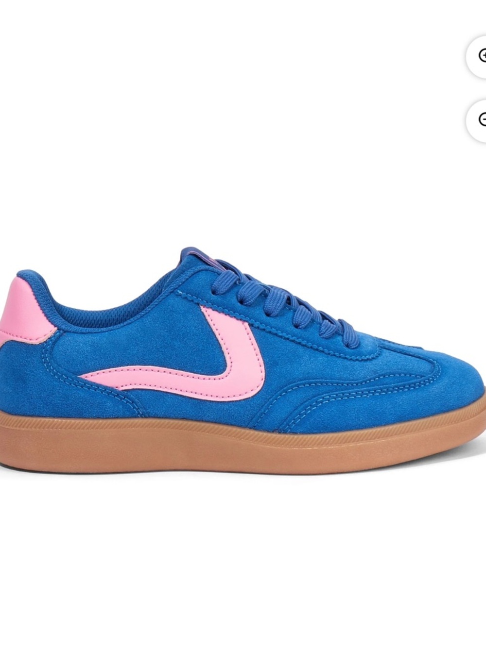 Blue and Pink Women's Athletic Sneakers